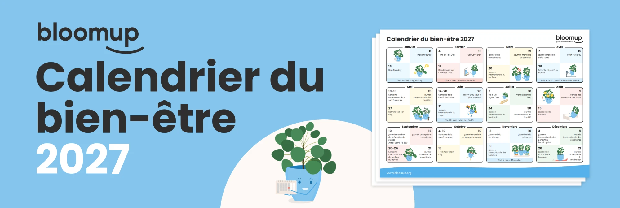 Calendrier du bien-être 2027